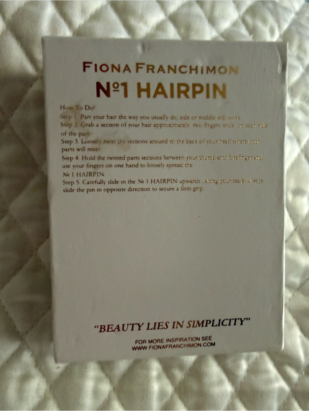 Fiona Franchimon N°1 Hairpin Set | Brown, Clear, Cream | NIB | Great For Updo - Picture 8 of 8